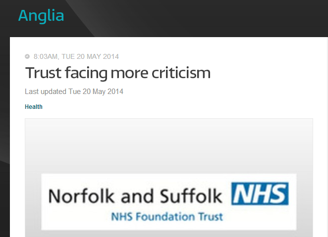 itv NEWS ANGLIA Trust facing more criticism