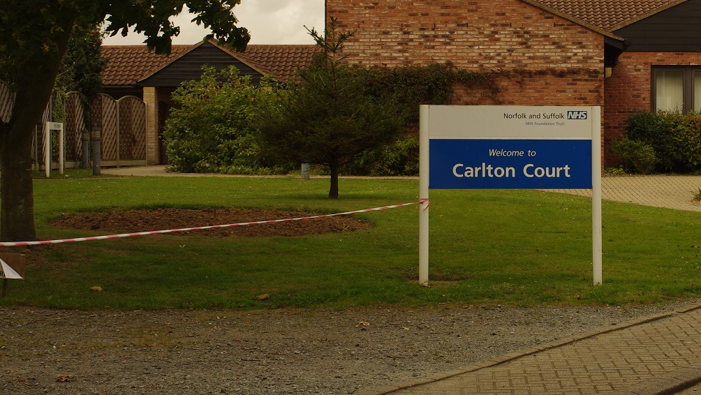 Calrton Court Sign and tape web
