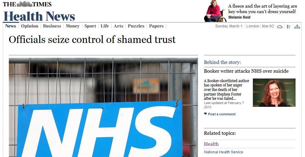The Times Officials seize control of shamed trust