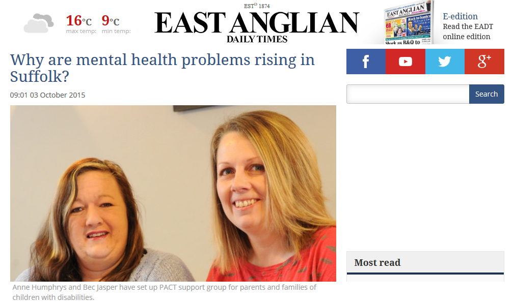 EADT Why are mental health problems rising in Suffolk