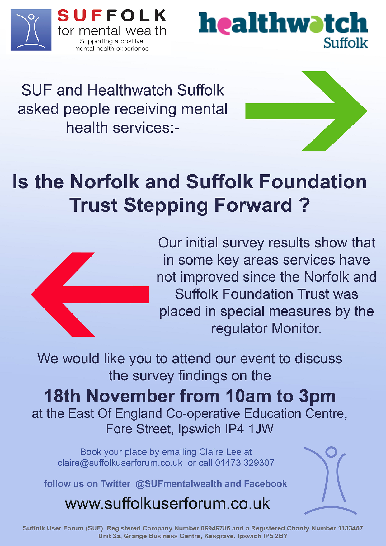 Healthwatch Suffolk Stepping Back Flyer