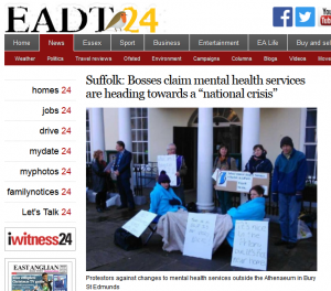 EADT: Suffolk: Bosses claim mental health services are heading towards a “national crisis”