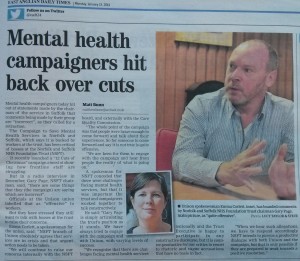 EADT: Mental health campaigners hit back over cuts (and NSFT insults Campaign again)