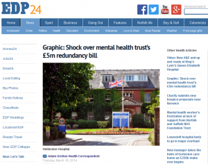 EDP - Graphic: Shock over mental health trust’s £5m redundancy bill