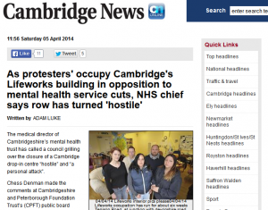 Sister campaigns: Cambridge News on Lifeworks building occupation