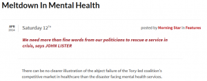 John Lister: Meltdown in Mental Health