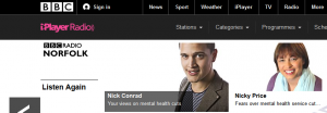 BBC Radio Norfolk: NSFT crisis in mental health services dominates morning schedule