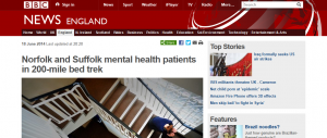 BBC: Norfolk and Suffolk mental health patients in 200-mile bed trek