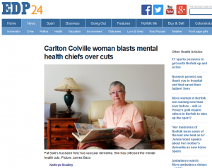 EDP: Carlton Colville woman blasts mental health chiefs over cuts