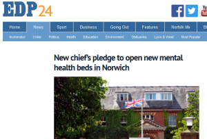EDP: New chief’s pledge to open new mental health beds in Norwich