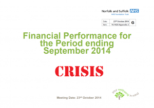 Financial Crisis: NSFT Financial Performance for the period ending September 2014