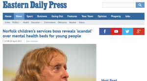 EDP: Norfolk children’s services boss reveals ‘scandal’ over mental health beds for young people