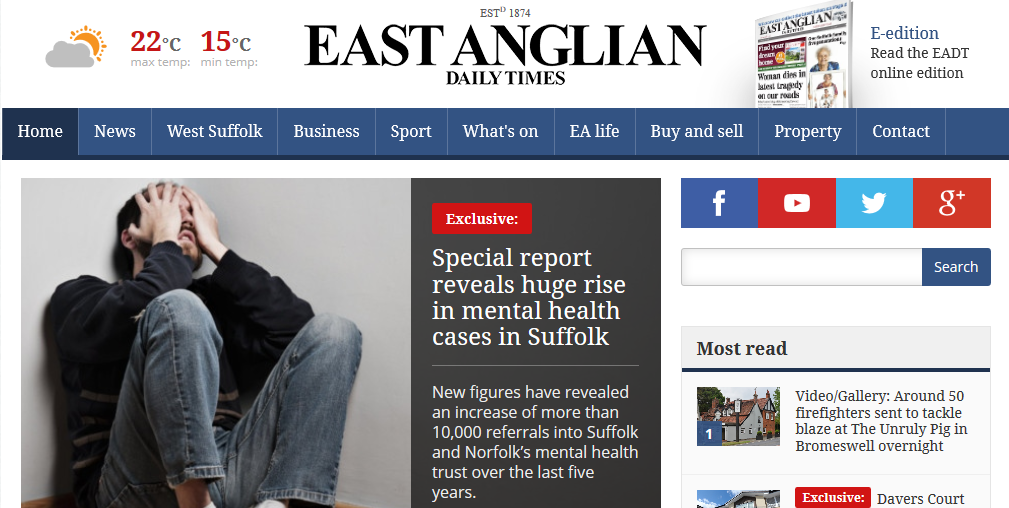 EADT Special report reveals huge rise in mental health cases in Suffolk
