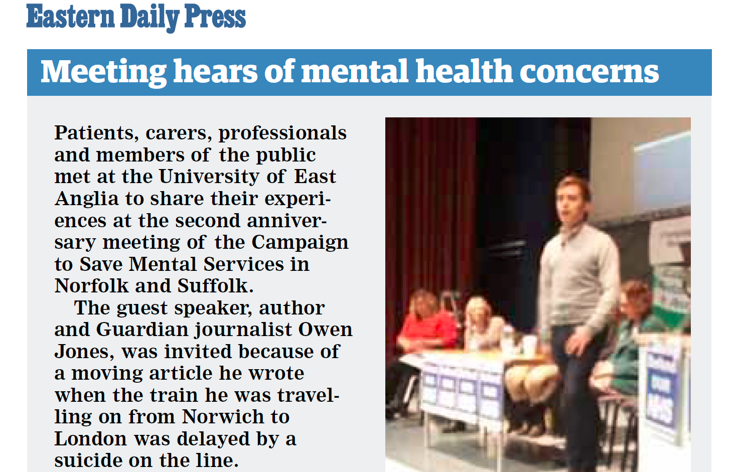 EDP Meeting hears of mental health concerns