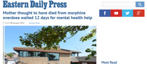 EDP: Mother thought to have died from morphine overdose waited 12 days for mental health help