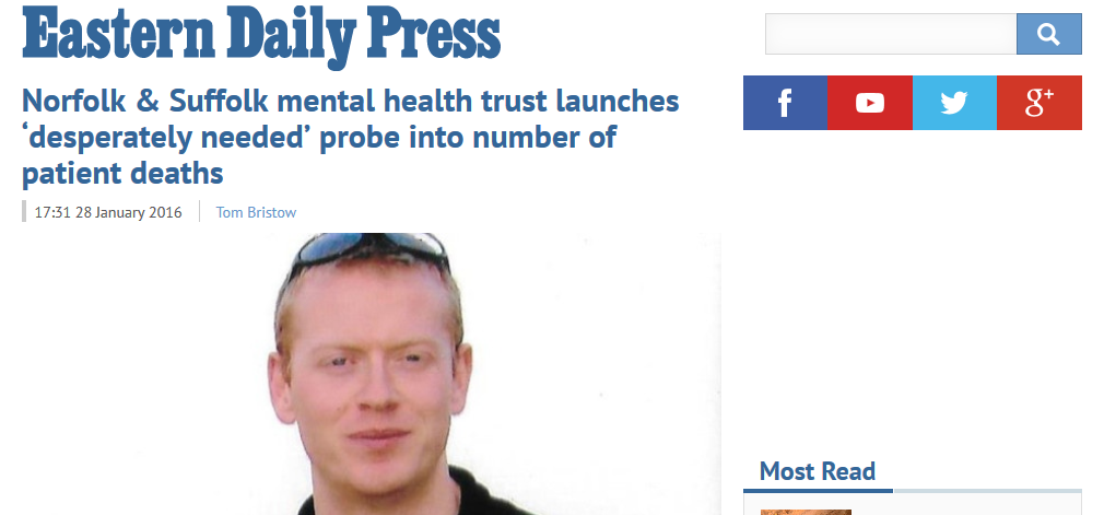 EDP Norfolk & Suffolk mental health trust launches desperately needed probe into number of patient deaths