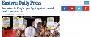 EDP: Protesters in King’s Lynn fight against mental health service cuts