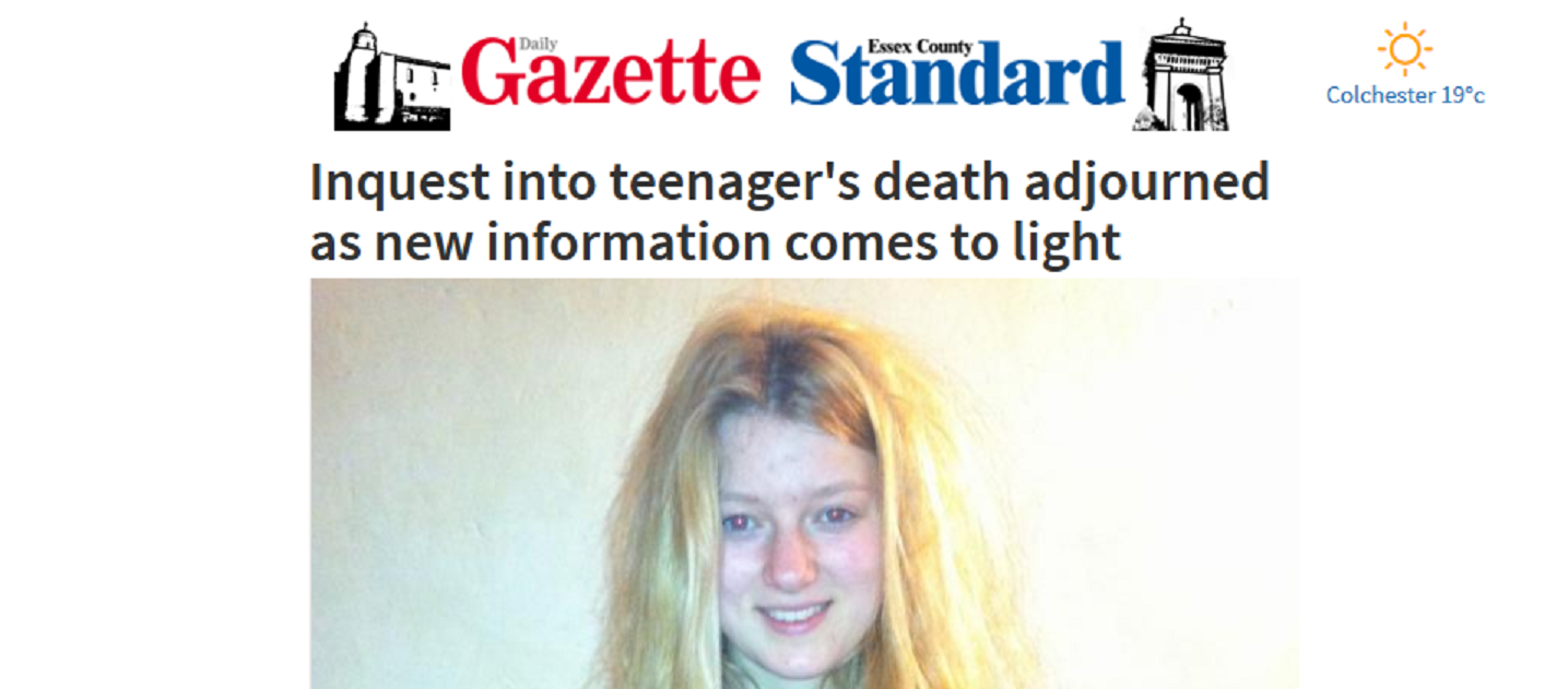 Daily Gazette Inquest into teenagers death adjourned as new information comes to light
