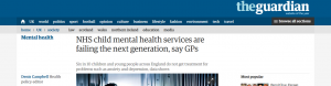 Guardian: NHS child mental health services are failing the next generation, say GPs