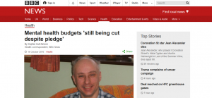 BBC News: Mental health budgets 'still being cut despite pledge'