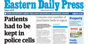 EDP Front Page: Mental health patient kept in Norfolk police cell for three days