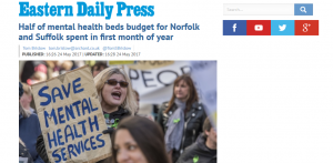 Fixed, Flawed Farce: Part 2: EDP: Half of mental health beds budget for Norfolk and Suffolk spent in first month of year