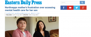 CAMHS Crisis: EDP: Northrepps mother’s frustration over accessing mental health care for her son