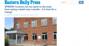EDP: OPINION: Coroners are too quick to shy away from saying a death was a suicide - it is time for a change