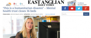 EADT: ‘This is a humanitarian disaster’ – Mental health trust closes 36 beds