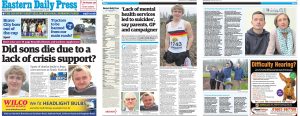 EDP Front Page: Is ‘remote, awful and inhumane’ mental health support in north Norfolk behind a spate of young men’s deaths?