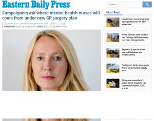 EDP: Campaigners ask where mental health nurses will come from under new GP surgery plan