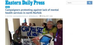 EDP: Campaigners protesting against lack of mental health services in north Norfolk
