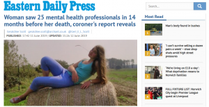 EDP: Woman saw 25 mental health professionals in 14 months before her death, coroner's report reveals