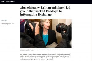 The Times: Abuse inquiry: Norfolk and Waveney STP Chair Patricia Hewitt led group that backed Paedophile Information Exchange