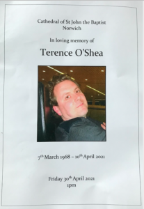 In Loving Memory of Terry O'Shea